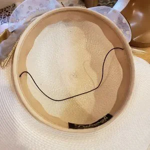 Vintage  Deborah New York White & Gold Hat Church Hat Elegant Classic DEBORAH | Accessories | Vintage Deborah New York White Gold  main image 3